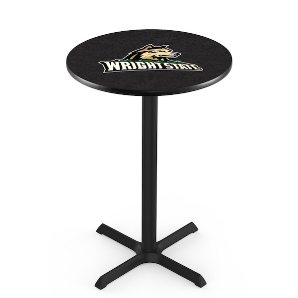 42" Blk Wrinkle Wright State Pub Table